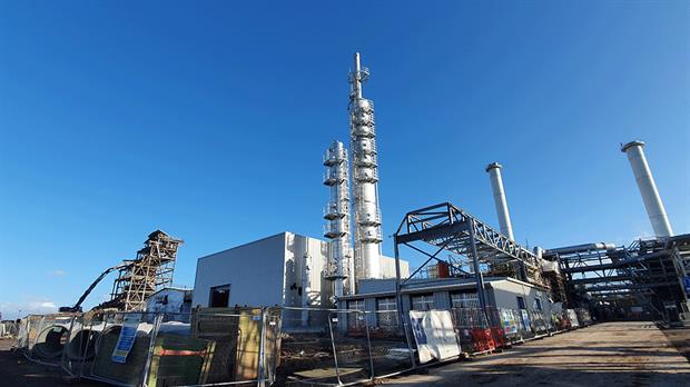Tata's process extracts CO2 from its power plant's flue gasses and uses it to produce sodium bicarbonate, used in a range of applications such as pharmaceutical manufacturing. Photograph: Tata Chemicals Europe