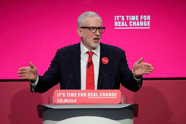 How big? Speaking in Birmingham, Labour leader Jeremy Corbyn promised a massive 'investment blitz' in a green industrial revolution. Photograph: Christopher Furlong/Getty Images