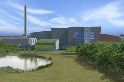 Covanta's planned incinerator in Rookery South, Bedfordshire. A planning application is expected to be made to the IPC in July