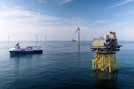 Dudgeon wind farm project off the east coast of England