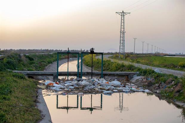 A Greenpeace investigation this year found that plastic waste from the UK was being dumped and burned illegally in Turkey. Photograph: Greenpeace