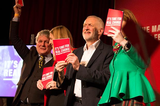 Members of Labour's shadow cabinet with copies of their election manifesto. Photograph by: William Dax/Getty Images