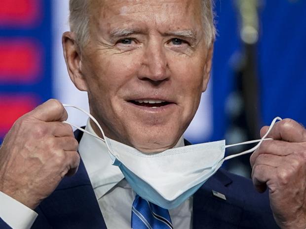 Biden plans for the US to hit net zero emissions by 2050. Photograph: Drew Angerer/Getty Images