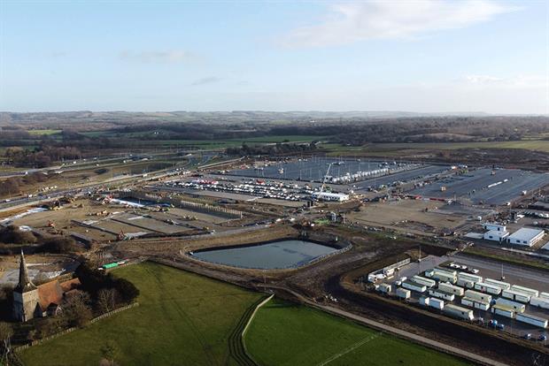 The EA said it had provided advice relating to the environmental sensitivities at the Ashford lorry park. Photograph: Ben Stansall/Getty Images