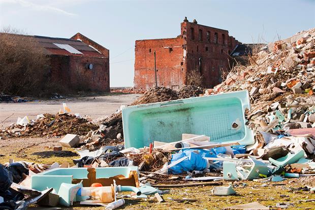 Fly-tipped waste