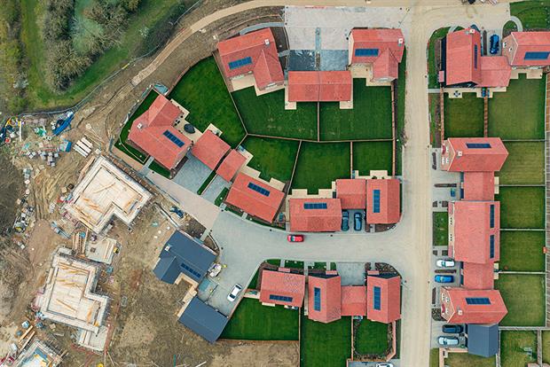 Housing development seen from above