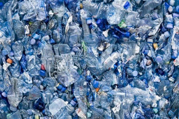 Waste plastic bottles