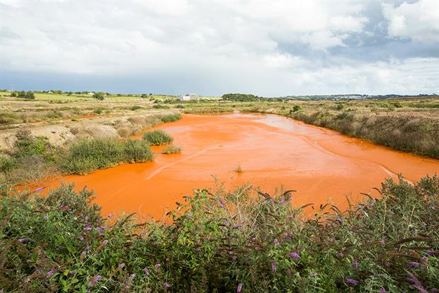Water pollution from metal mines is a major problem across the UK. Photograph: Ashley Cooper/Getty Images