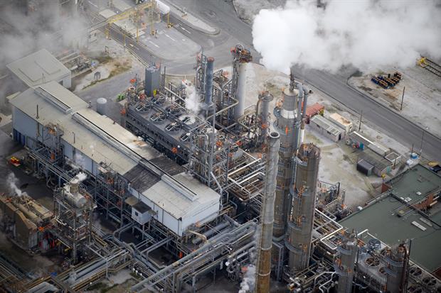 Essar Oil's Stanlow refinery had the worst possible compliance rating in 2019. Photograph: Jason Hawkes/Getty Images