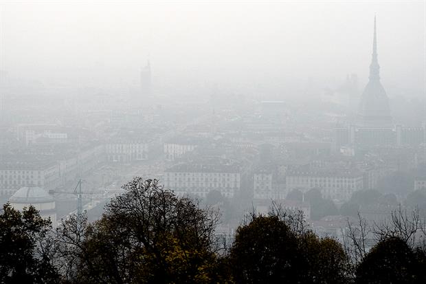 In October 2017 residents in Turin were recommended to stay at home due to high levels of air pollution. Photograph: Nicolò Campo/Getty Images