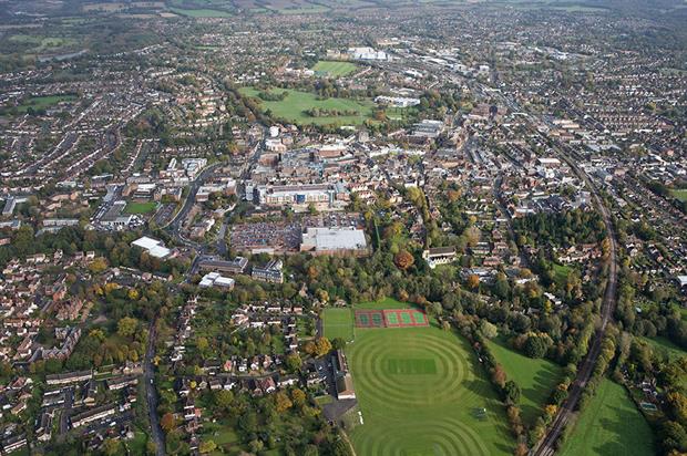 Aerial view of Horsham