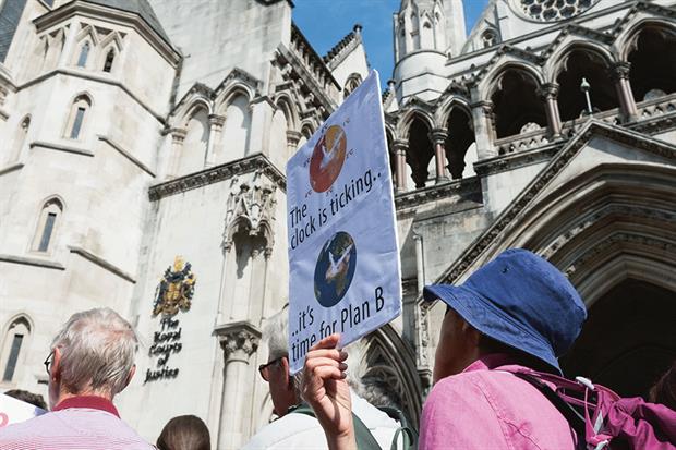 Campaign group Plan B challenged the government over the Heathrow extension. Photograph: Wiktor Szymanowicz/Getty Images