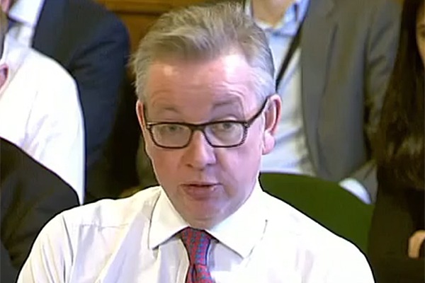 Michael Gove at EAC hearing