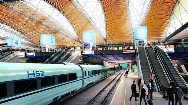 An artists impression of HS2 at Euston station. Photo: HS2 Ltd