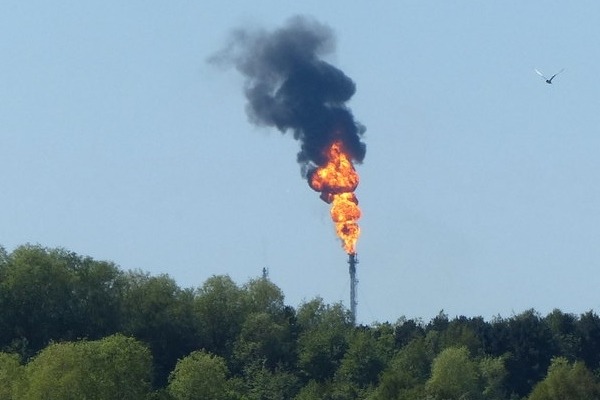 Flaring from Ineos' Kinneil oil terminal