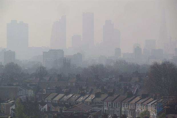 London air pollution from Hackney, April 2015. Photograph: David Holt/Flickr