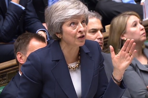Theresa May speaking in the Commons