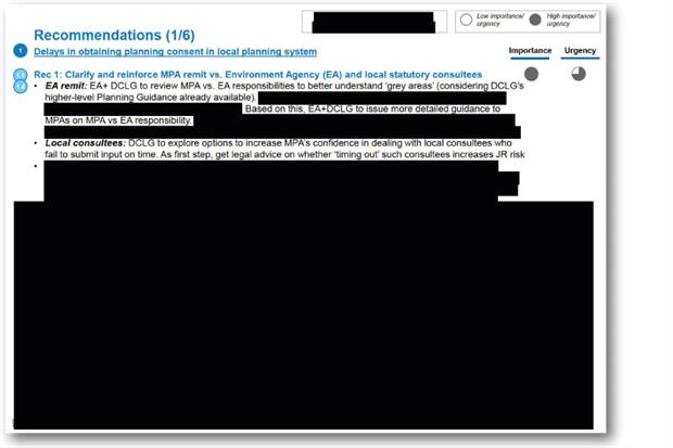 The government has published a heavily redacted version of a secret report on fracking, requested by Greenpeace.