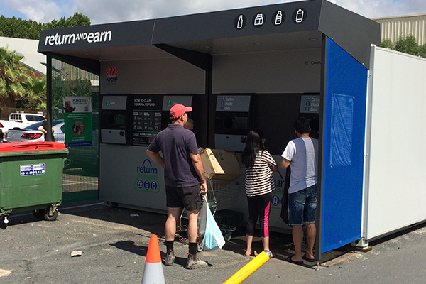 Reverse vending machine in New South Wales, Australia