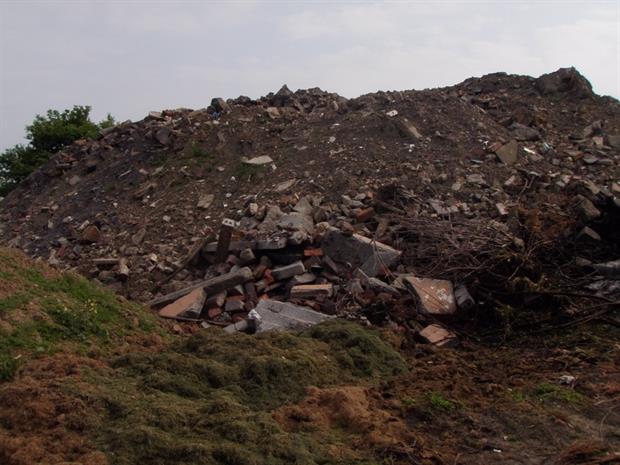 Waste found at one of the locations in Swansea raided on Wednesday