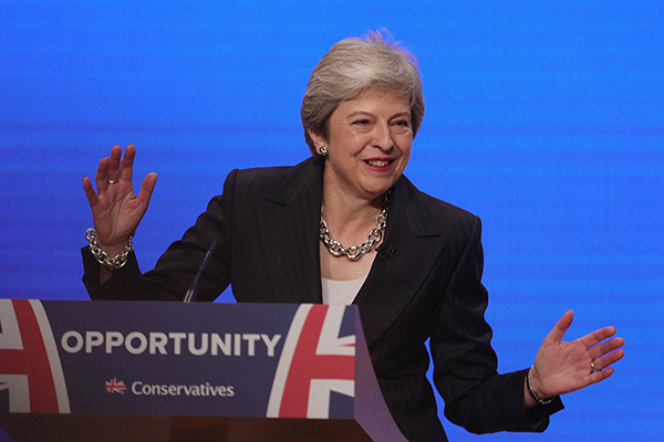 Theresa May at the Conservative Party conference