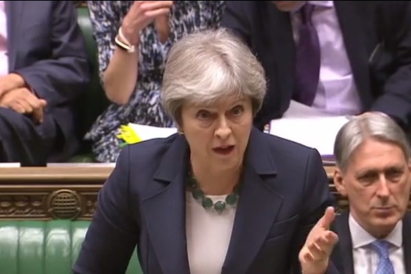Theresa May at the dispatch box