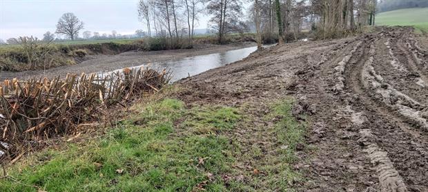 The landowner said he was protecting the community from flooding. Photograph: Environment Agency