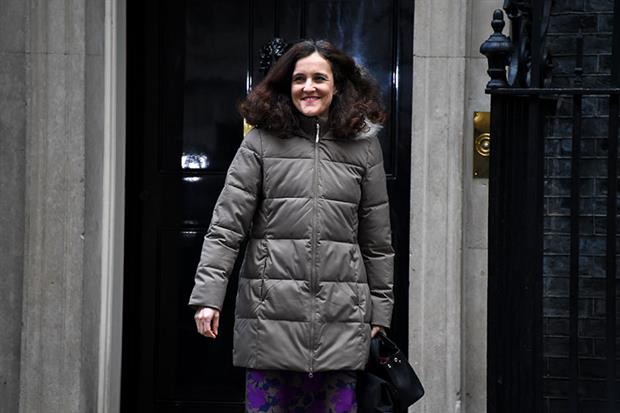 Environment secretary Theresa Villiers leaves Downing Street after the first cabinet meeting of 2020. Photograph: Alberto Pezzali/NurPhoto via Getty Images