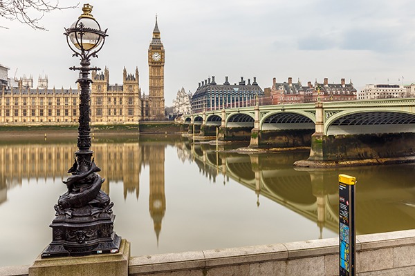 Houses of Parliament and Westminster Bridge