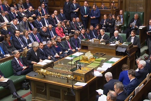Theresa May in parliament