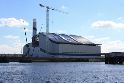 Cory Environmental’s 500,000 tonne-per-year Belvedere incinerator under construction in southeast London is due to start taking waste in the autumn