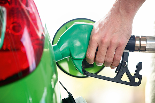 Car being refuelled