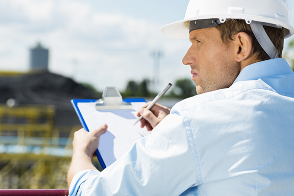 Man with clipboard