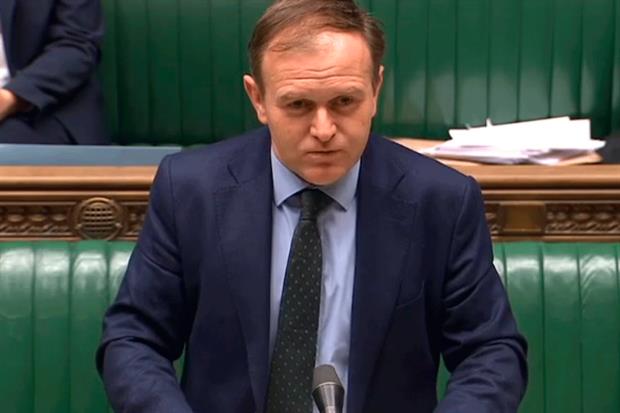 George Eustice addresses parliament last week during the second reading of the Environment Bill. Image: Parliament TV