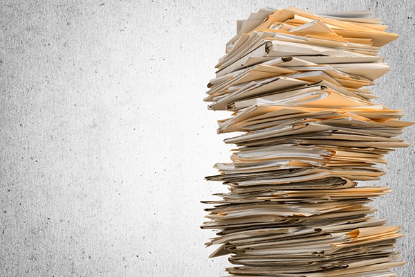 Pile of document folders