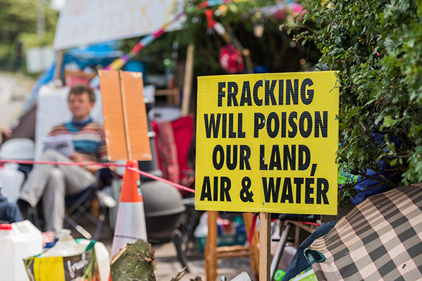 Fracking protest in Lancashire