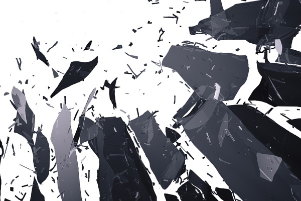 Glass shards illustration