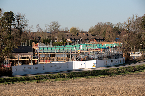 Housing development under construction