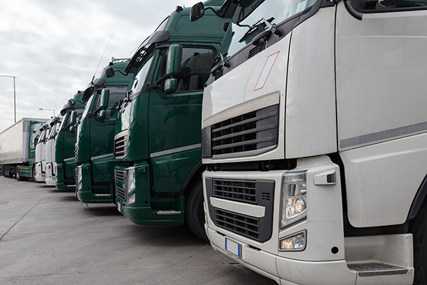 Parked lorries