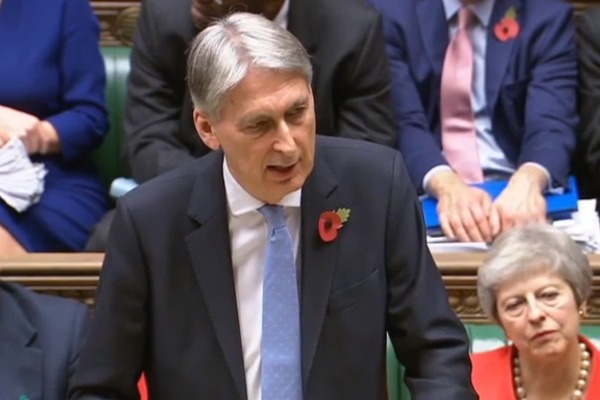 Philip Hammond at the dispatch box - Budget 2018
