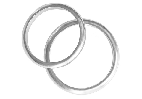 Pair of platinum rings