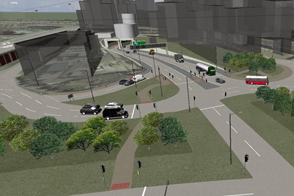 Artist's impression of Silvertown Tunnel entrance