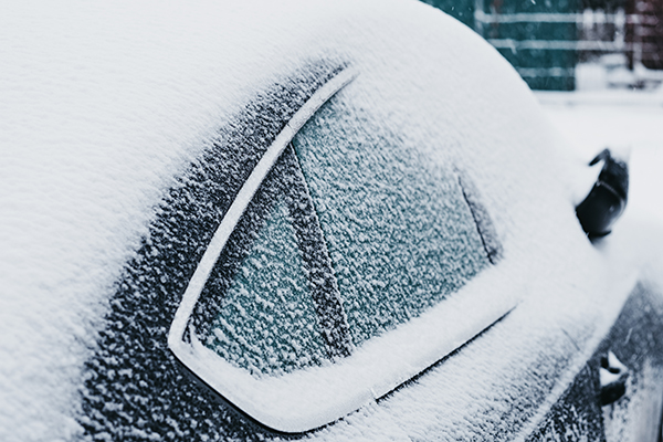 Car covered in snow