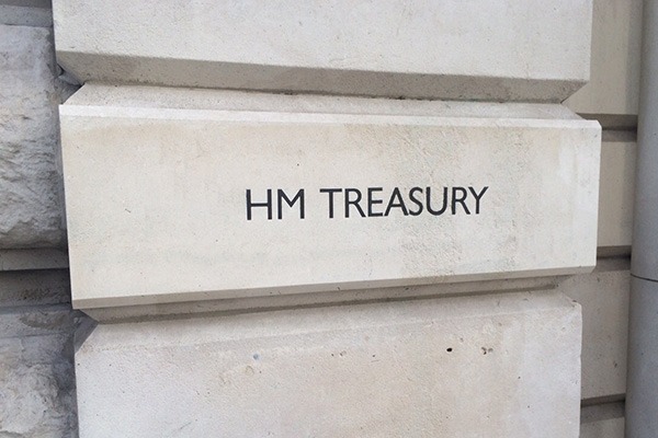 HM Treasury sign