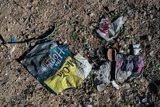 Rubbish at an illegal dump on the side of a road in the southern Turkish province of Adana (Photo by YASIN AKGUL/AFP via Getty Images)