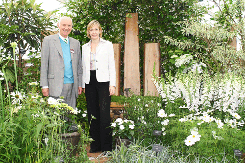 Colin and Sarah Squire in the Natural Tranquility garden - image: Squires