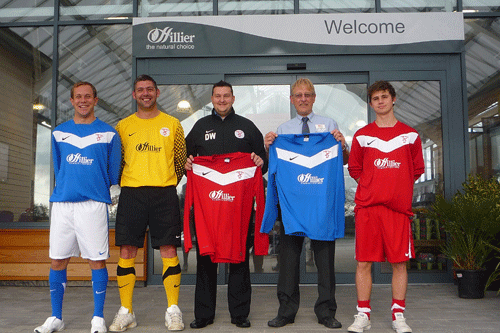 Hillier Garden Centre sponsors the local club's kit - image: Hillier Garden Centre