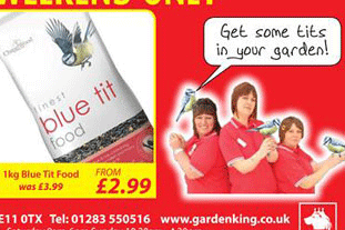 Garden King newspaper ad urges gardeners to 'Get some tits in your garden!'