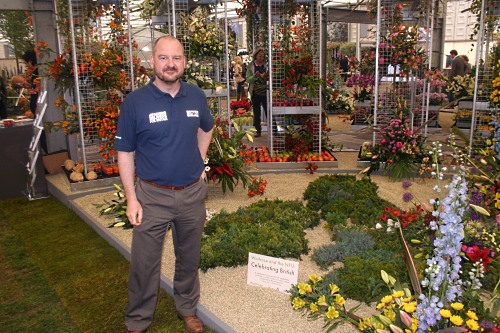Chris Hartfield with the NFU stand - image:HW