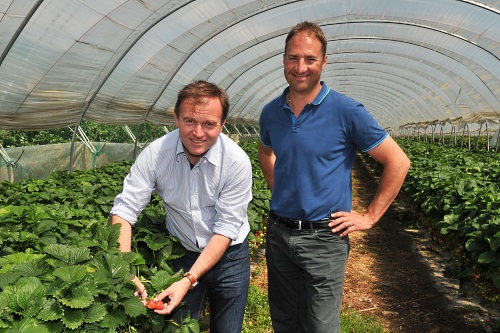 George Eustice MP with HHP director Harry Hall - image:LEAF